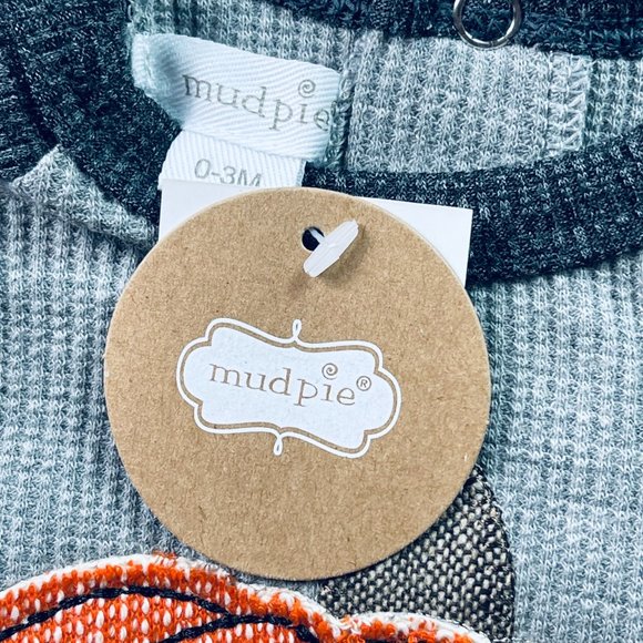 NWT Mudpie 0-3m Halloween zipper pumpkin romper - Picture 3 of 4